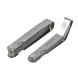 ARES 11042-2-Piece Tapered Feeler Gauge and Offset Feeler Gauge Set has 32 Dual-Marked SAE & Metric Sizes - Offset has 16 Dual-Marked Sizes - Precisely Measure Mechanical Clearances