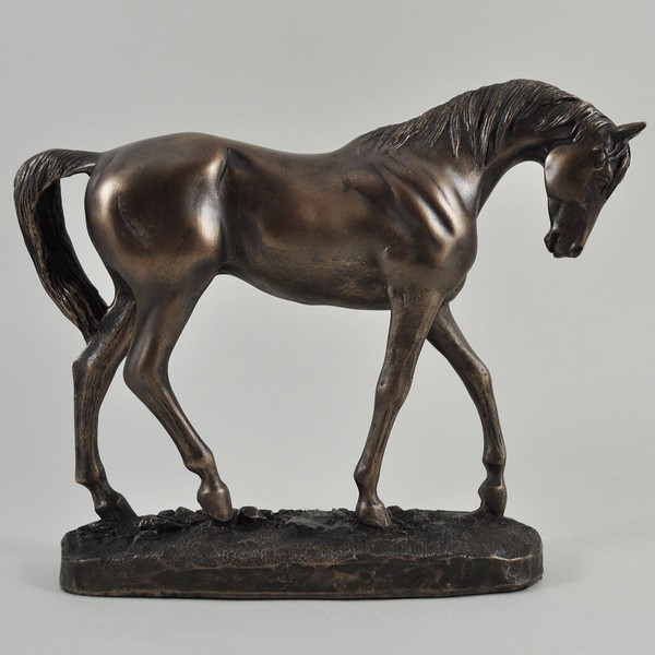 Cold cast bronze dressage horse statue by David Geenty entitled