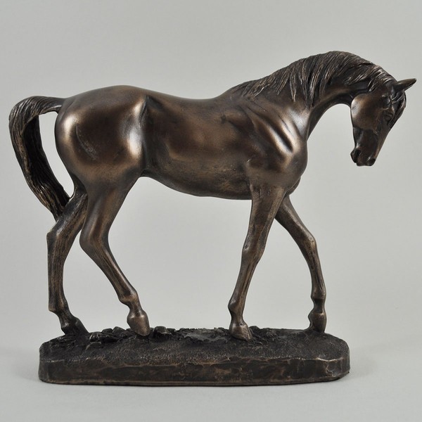 Cold cast bronze dressage horse statue by David Geenty entitled 'Graceful' stunning equestrian gift idea ideal for any horse riding enthusiast