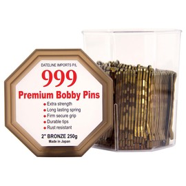 999 Premium Bobby Hair Pins, 2-Inch Size, Bronze