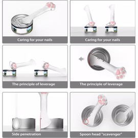 TidyNuts Pet Food Can Spatula, Cat Dog Food Spatula for Wet Food, Pet Can Opener with Mini Spatula for Dogs Cats Feeding Can, White, Set of 1