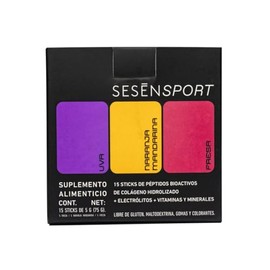 SESEN - ELECTROLITO MIX SABOR FRESA/UVA/NARANJA/MANDARINA - 15 STICKS DE 5GR