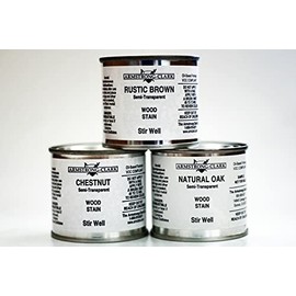 Armstrong-Clark Deck & Wood Stain Samples (Semi-Transparent: Rustic Brown, Natural Oak, Chestnut), Approximately 3 oz. for each sample