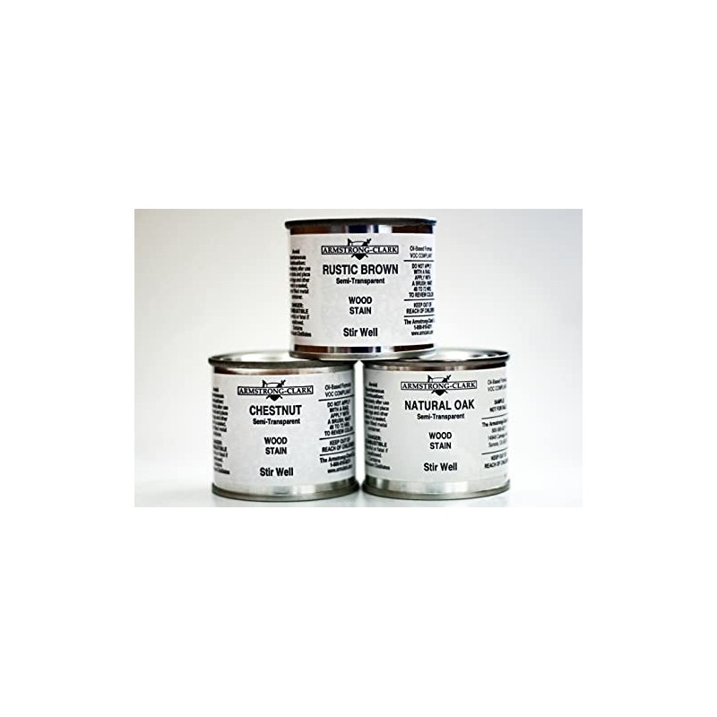 Armstrong-Clark Deck & Wood Stain Samples (Semi-Transparent: Rustic Brown, Natural