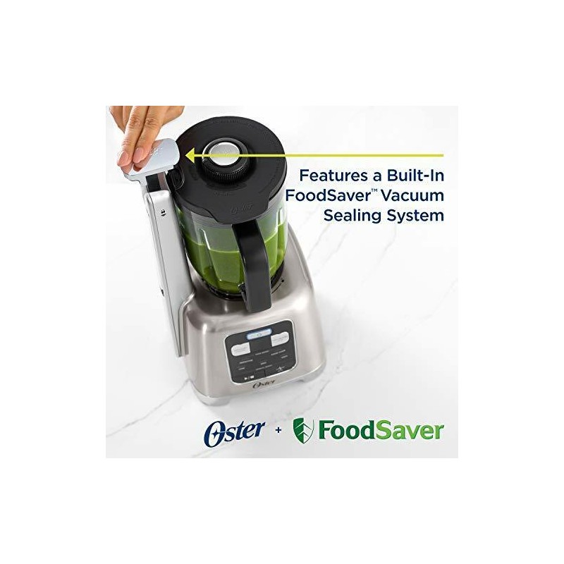 Oster BLSTAB-CB0-000 Blender with FoodSaver Vacuum Sealing System, Brushed Ni...