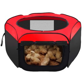 Foldable Brooder Box for Chick Starter Kit - Double Door Brooder Pen with Floor Mat, Ideal for Raising Up to 15 Baby Chicks, Ducks, and Quails - Portable Oxford Fabric Cage for Indoor/Outdoor Use