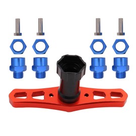 Treehobby 17mm Wheels Hex Nuts Sleeve Wrench Installation Tools & 12mm to 17mm Wheel Hex Hub Adapter Extension Conversion Offset for 1/10 RC Cars Trucks Off Road Buggy Upgrade 1/8 Tires