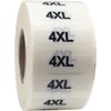Clear 4XL Clothing Size Strip Stickers | 32 mm x