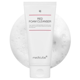medicube Facial Cleanser Red Foam Cleanser | Daily Gentle Cleansing Foam for Sensitive & Troubled Skin | Deep Cleansing Impurities & Excess Sebum Control | Korean Skincare, 4.23 oz