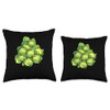 Brussels Sprouts Vaporwave Throw Pillow