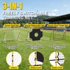 JIRTEMOT 5×4FT 3-in-1 Soccer Rebounder & Goal Net Set