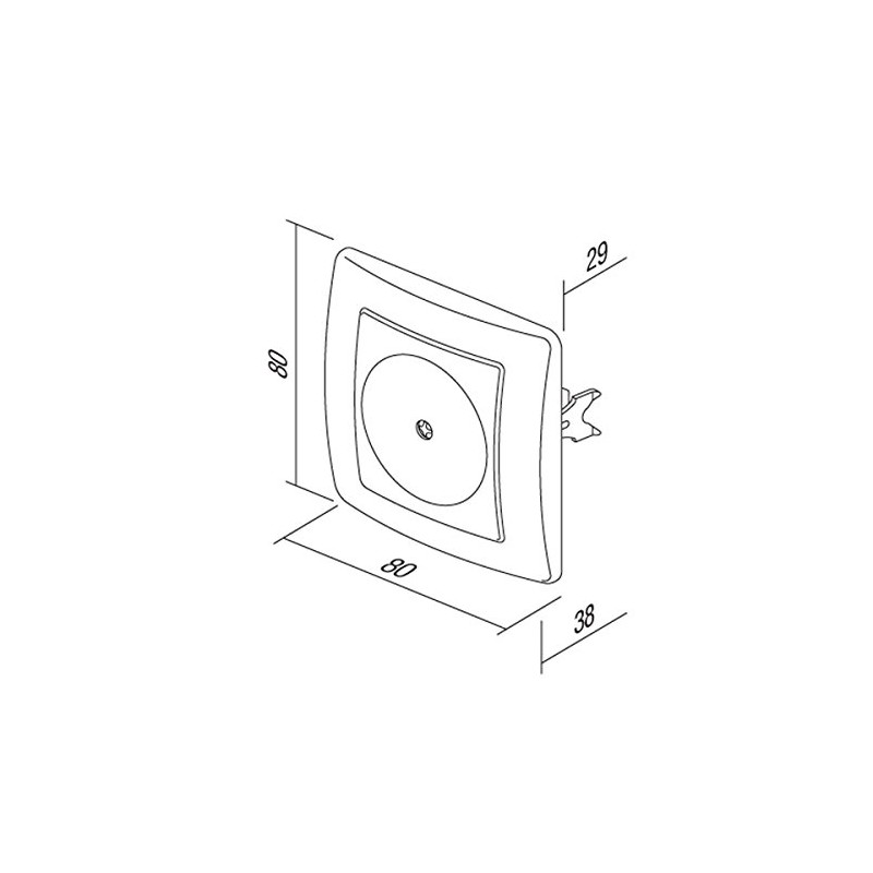 Ekon Omik Trim Anthracite, Blind Mounting Cover