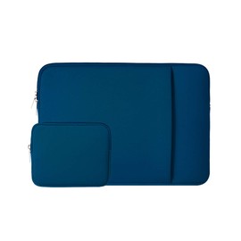 RAINYEAR 13 Inch Laptop Sleeve Compatible with 2022 2021 MacBook 13.6" M2 A2681 13.3 Inch A2338 Air Pro M1 A2337 A2159 A2179 A2251 A2289 Case Cover Bag with Front Pocket Accessories Pouch(Navy Blue)