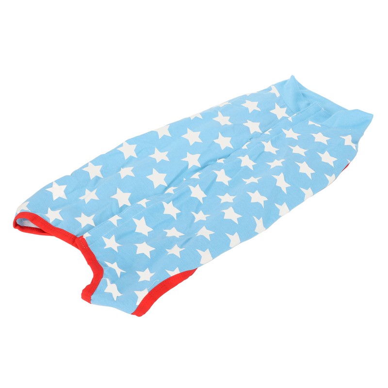 Dog Recovery Suit Blue Stars Pattern Prevents Licking Cotton Pet