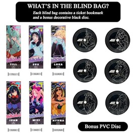 Alien Stage Rabbit Series Blind Box - Marcador de boletos, mercancía de anime ALNST con licencia oficial con disco de PVC negro de bonificación (paque