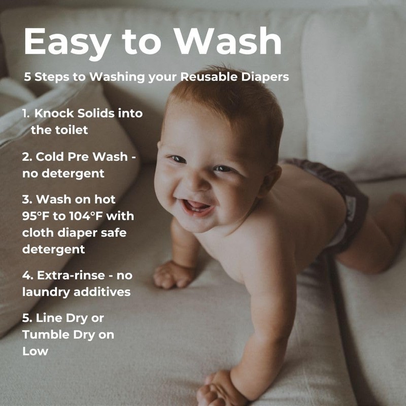 Nora's Nursery Cloth Diapers 7 Pack with 7 Inserts &