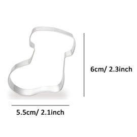 ZDYWY Sock Stocking Boot Shaped Cookie Cutters for Christmas