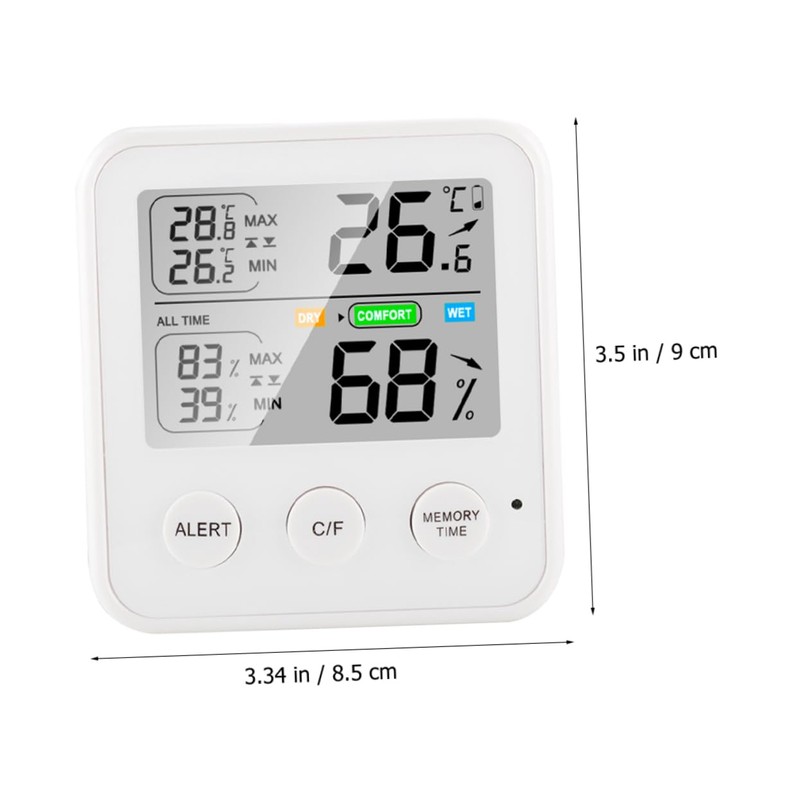 BESPORTBLE Mini Digital Thermometer Wall Thermometers Indoor Hygrometer Temperature Gauge
