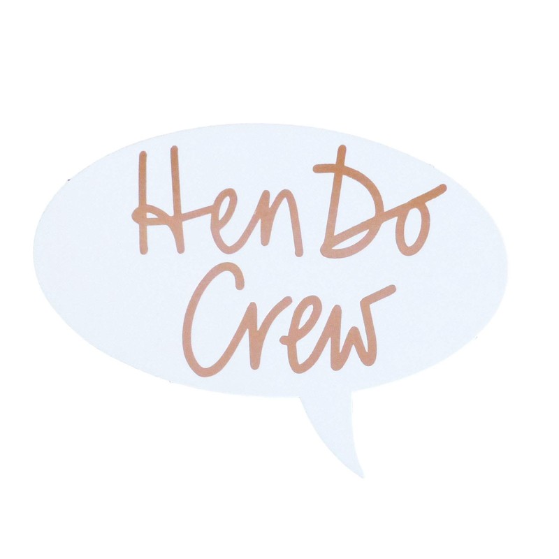 Hen Do Crew Hen Party Rose Gold Selfie Photo Booth