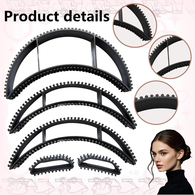 5pcs Bump It Hair Accessory Set - Includes Hair Bumps