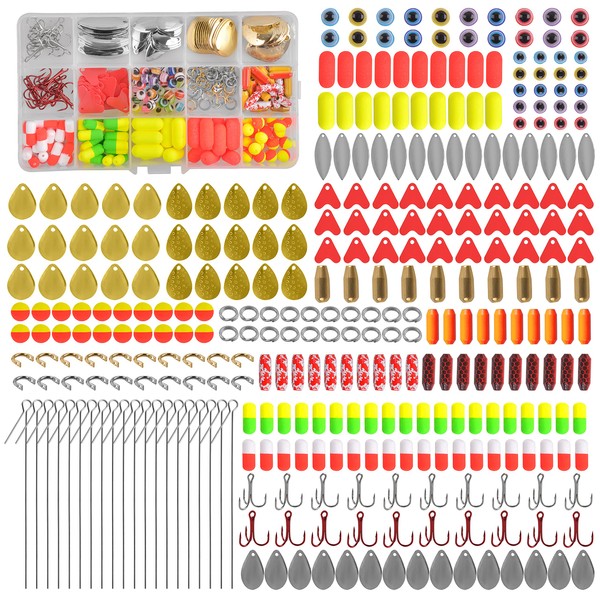 340PCS Fishing Walleye Spinner Rig Making Kit for Trolling Pompano