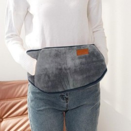 Water bag, thermal insulation, hot water bag, cute character, waist belt, hand heating belt beige