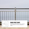 Angoily Vinyl Fence Post Caps Pack of 4 Pyramid Post