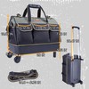 Justzon rolling tool bag with wheels for Electrician HVAC Tool
