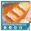 Jetec 12 Pieces Vertical Blinds Valance Clip White Plastic Dust