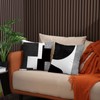 LOHDALOLF Black and White Grey Cushion Covers 45x45 cm Set