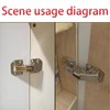2 Pieces Hidden Hinges Soft Close Surface Mount Kitchen Cabinet