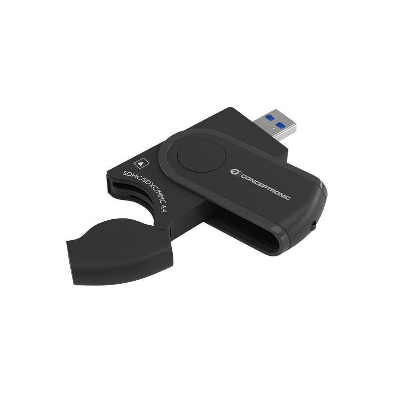CONCEPTRONIC BIAN04B 4-in-1 USB 3.0 Card Reader, SD/SDHC/SDXC x 2,