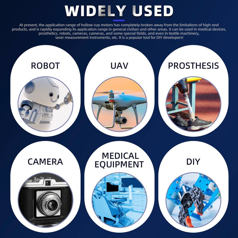 DaFuRui 8 Pack 8520 Motor 8.5x20mm Coreless Brushed Motor 3.7V