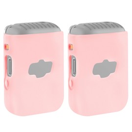 Geekria for Creators Microphone Case Cover Compatible with DJI Mic 2 Transmitter, Mic Silicone Protective Skin, Soft Sleeve Shell Protector (Pink / 2 Pack)