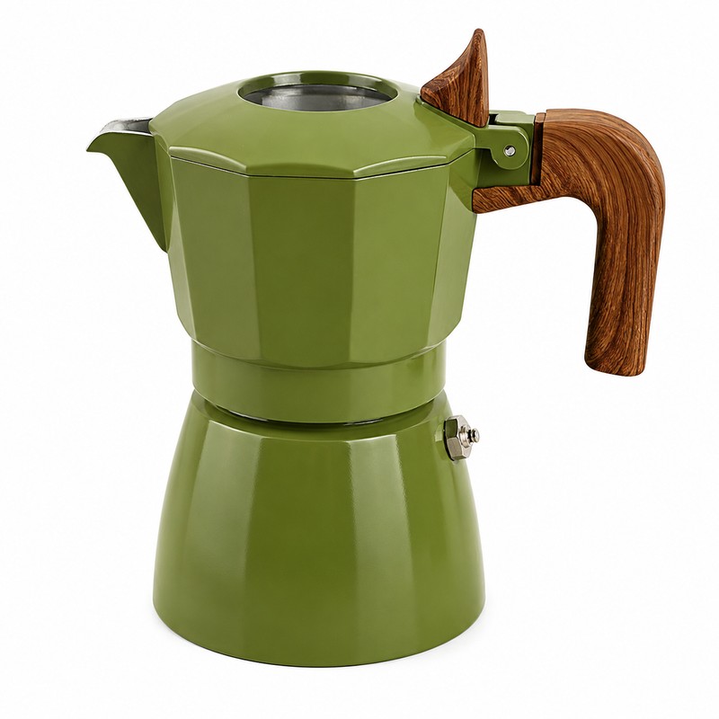 Double-valve Moka Pot Aluminum Coffee Kettle for Home Brewing –