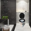 Angel Shield Marble Toilet Seat Durable Molded Wood with Quiet