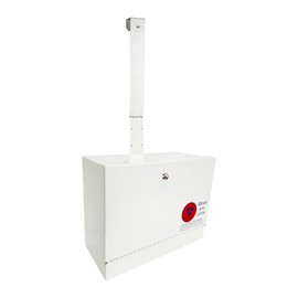 Metal Specimen Drop Box, Medium Size, Over-the-Door Hanging with Key Lock, Secure Collection for Labs, Clinics, Medical Offices, Durable Steel Construction, Gray Finish