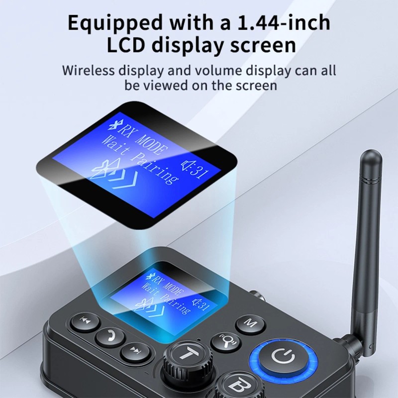 RX/TX Bluetooth 5.4 Transmitter Receiver 3.5mm AUX TV Home Stereo