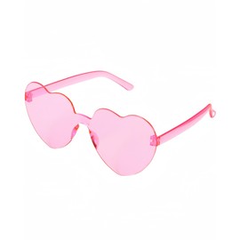 GCQJOQ Heart Sunglasses for Women, Pink Heart Glasses for Party Favor (1, Pink)