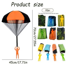Saituo Home 10 Piezas Paracaidas Infantil Juegos al Aire Libre para Niños Juegos Infantiles Lanzamiento de Mano Juguetes Juguete Paracaídas Juguetes Aire Libre Niños Mano Detalles Cumpleaños