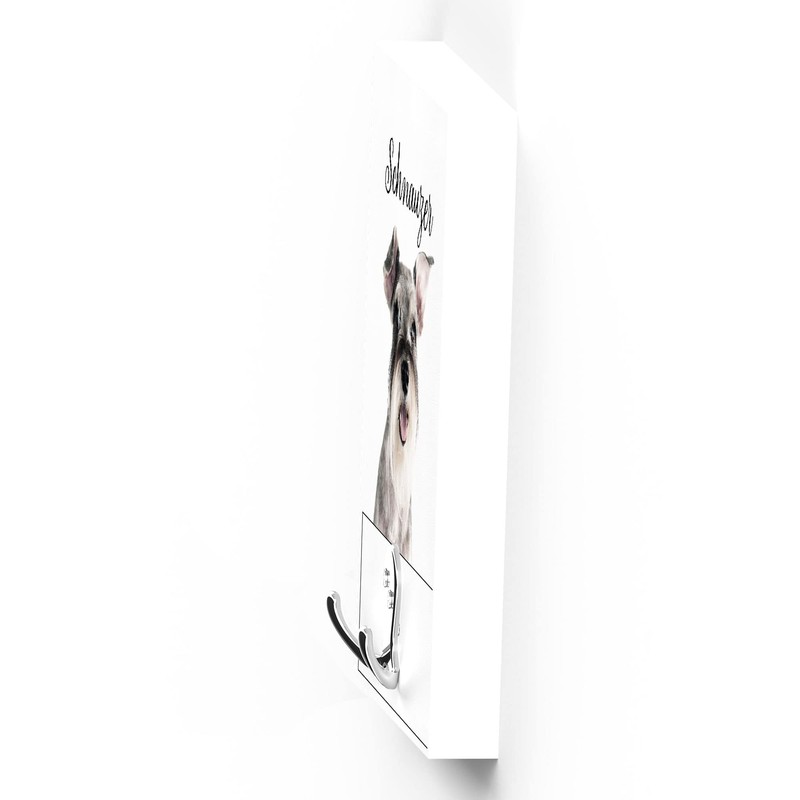 Schnauzer Wall Hanging Wooden Lead Hook Gift Idea For Dog