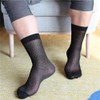 BABAHU Mens Ultrathin Dress Socks Silk Sheer Business Socks Soft