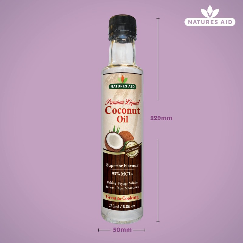 Natures Aid Premium Liquid Coconut Oil, 250ml
