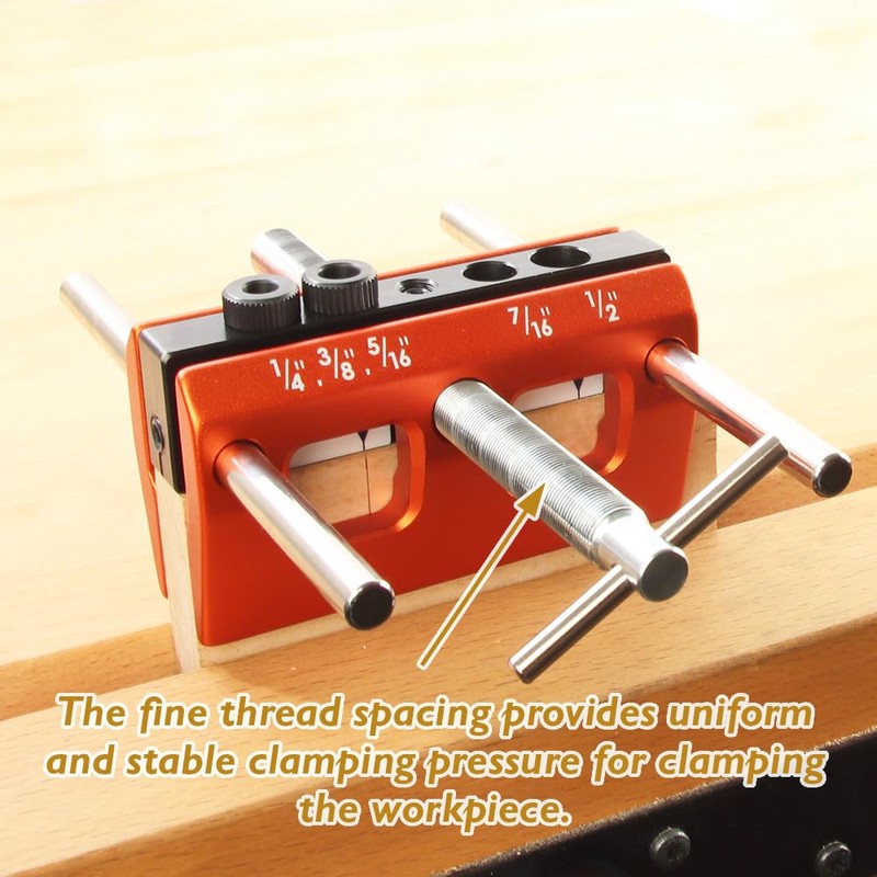 O'SKOOL Self Centering Dowel Jig Kit Drilling Guide Bushings Set