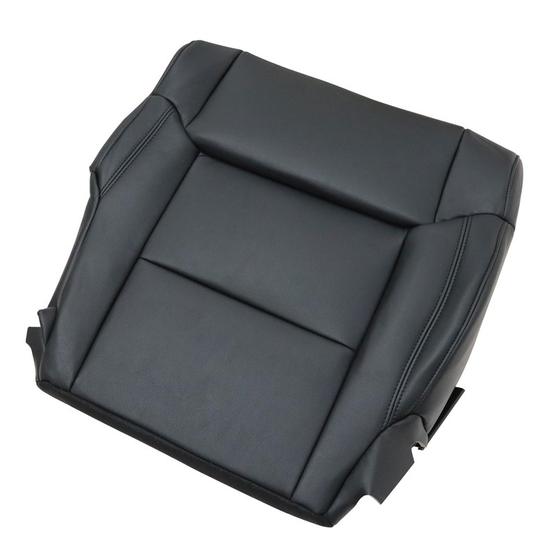 SecosAutoparts Passenger Bottom Replacement Black Leather Seat Cover Compatible with