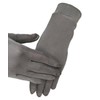 LSHARON 100% Mulberry Silk Thermal Liner Gloves (Medium, Grey)