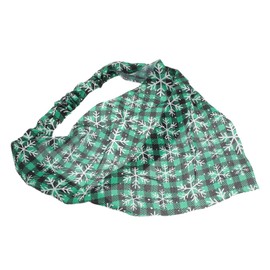 OATIPHO Christmas Chiffon Hair Scarves for Women Vintage Triangle Bandanas with Ponytail Ribbon Soft Satin Elastic Scrunchie for Secure Fit and Charming Hairstyle Enhancements