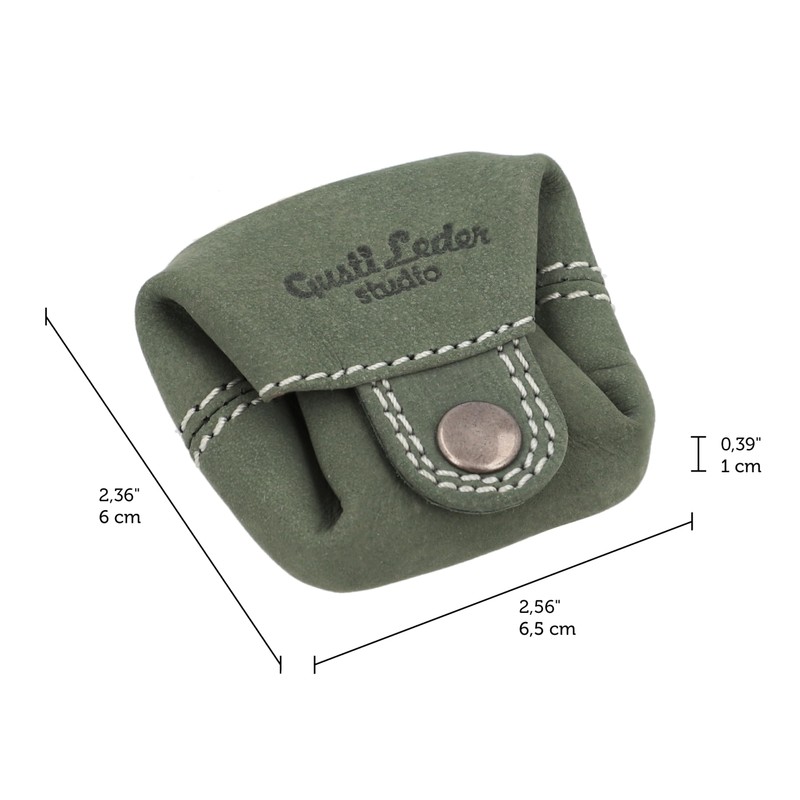 Gusti Leather Coin Purse - Linus Viennese Purse, Small, turquoise