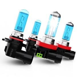 SPBRTBUB compatible with CHEVY MALIBU 2013 2014 2015 halogen headlight bulbs, 9005/HB3/H10 High Beam + H11/H8/H9 Low Beams, Pack of 4