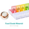 AM PM Weekly 7 Day Pill Organizer, HUAXIYAN Large Daily
